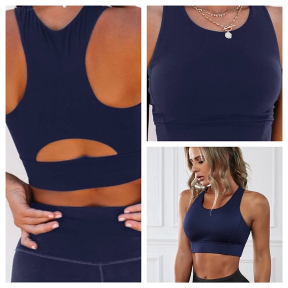 🔥NWT Blue Long-line Sport Bra - Picture 9 of 10